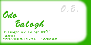 odo balogh business card